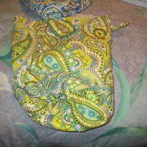 TWO VERY BRADLEY LUNCH BAGS HARDLY USED ONE BLUE ONE GREEN